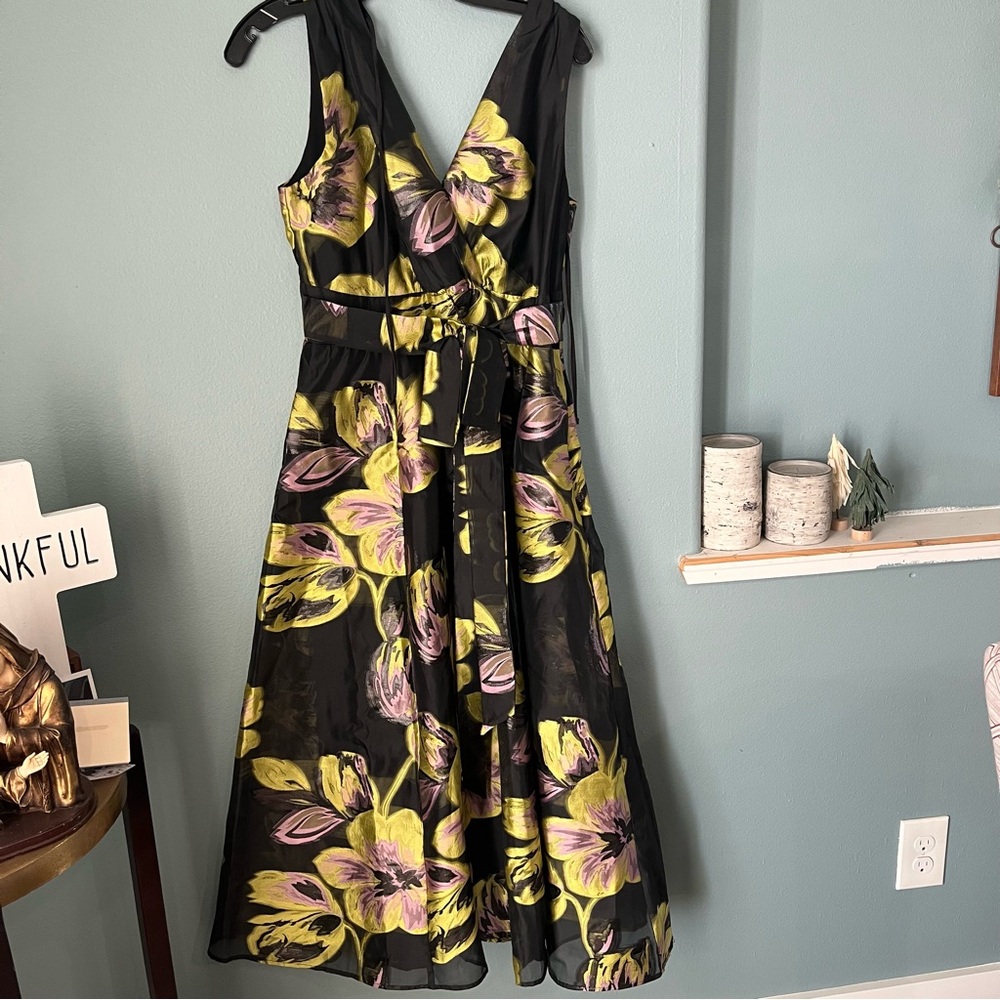Eva franco black floral dress